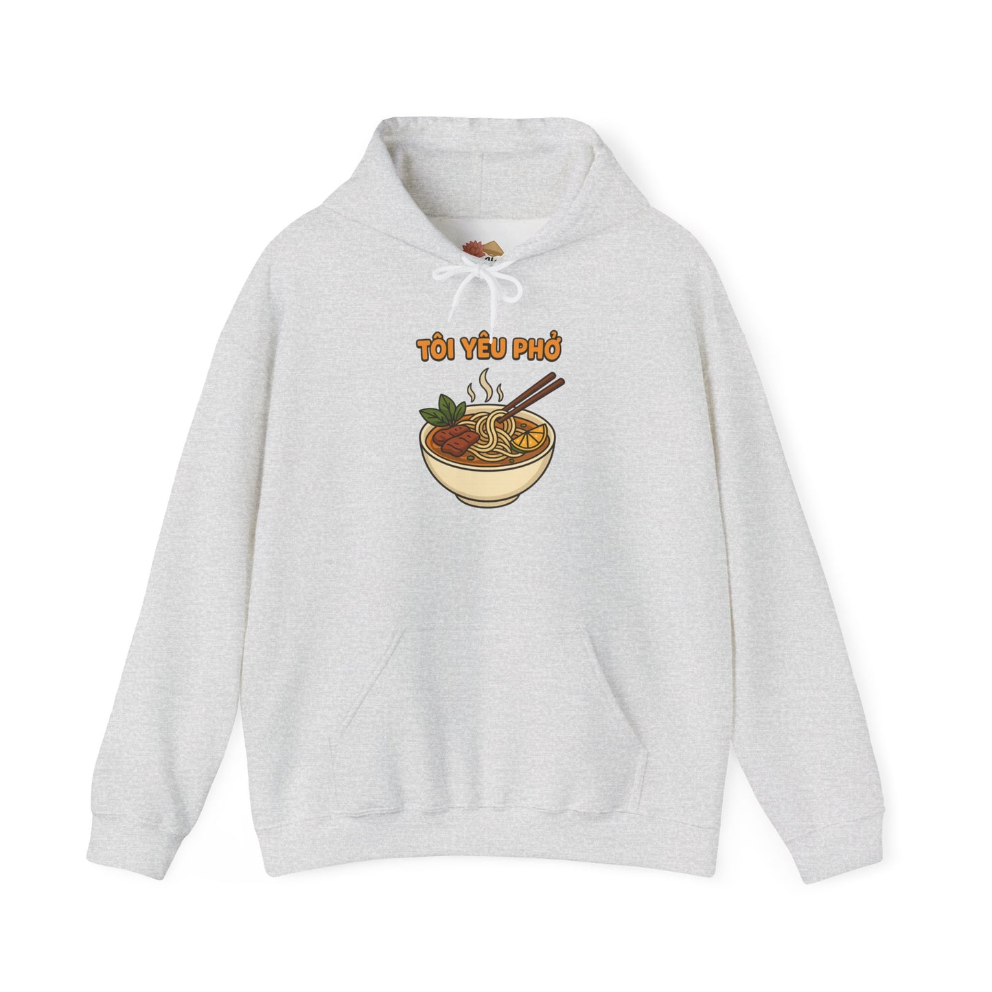 "TÔI YÊU PHỞ" Vietnamese Pho Lover Hoodie – Cute Cartoon Noodle Bowl Streetwear