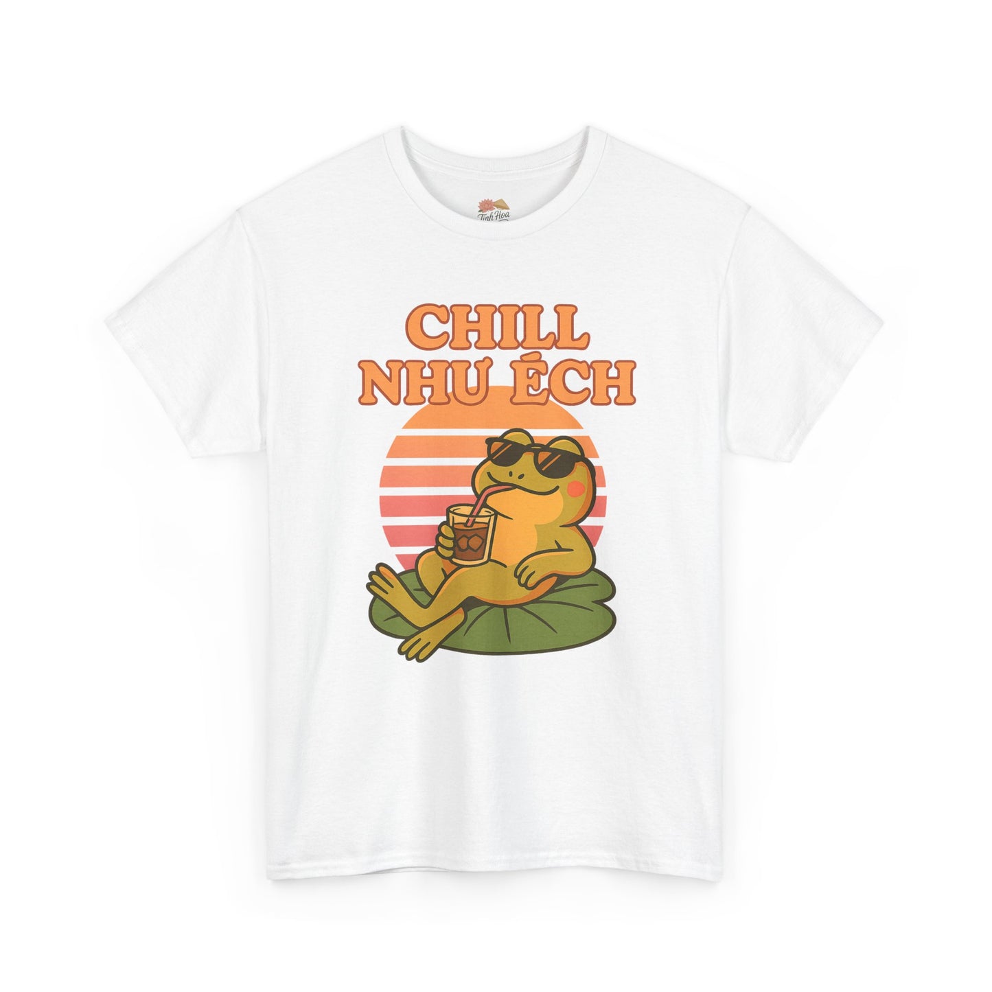 "Chill Như Ếch" – Retro Vietnamese Frog Tee