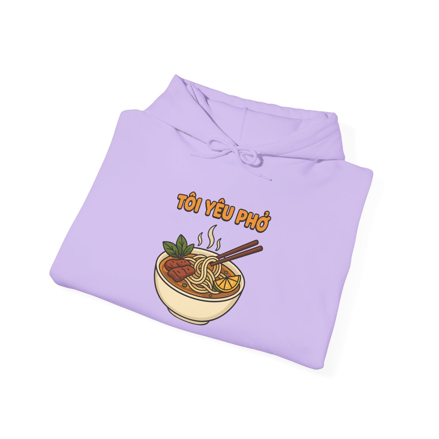 "TÔI YÊU PHỞ" Vietnamese Pho Lover Hoodie – Cute Cartoon Noodle Bowl Streetwear