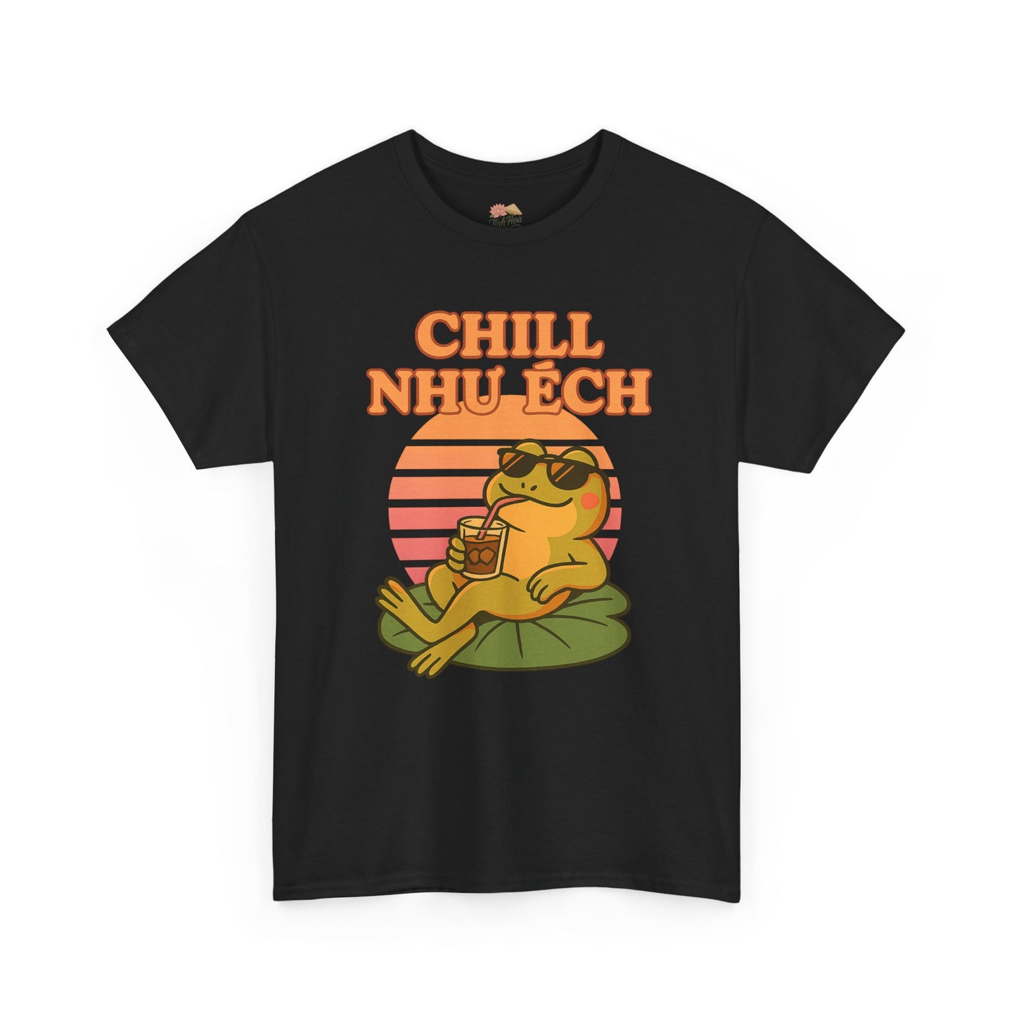 "Chill Như Ếch" – Retro Vietnamese Frog Tee