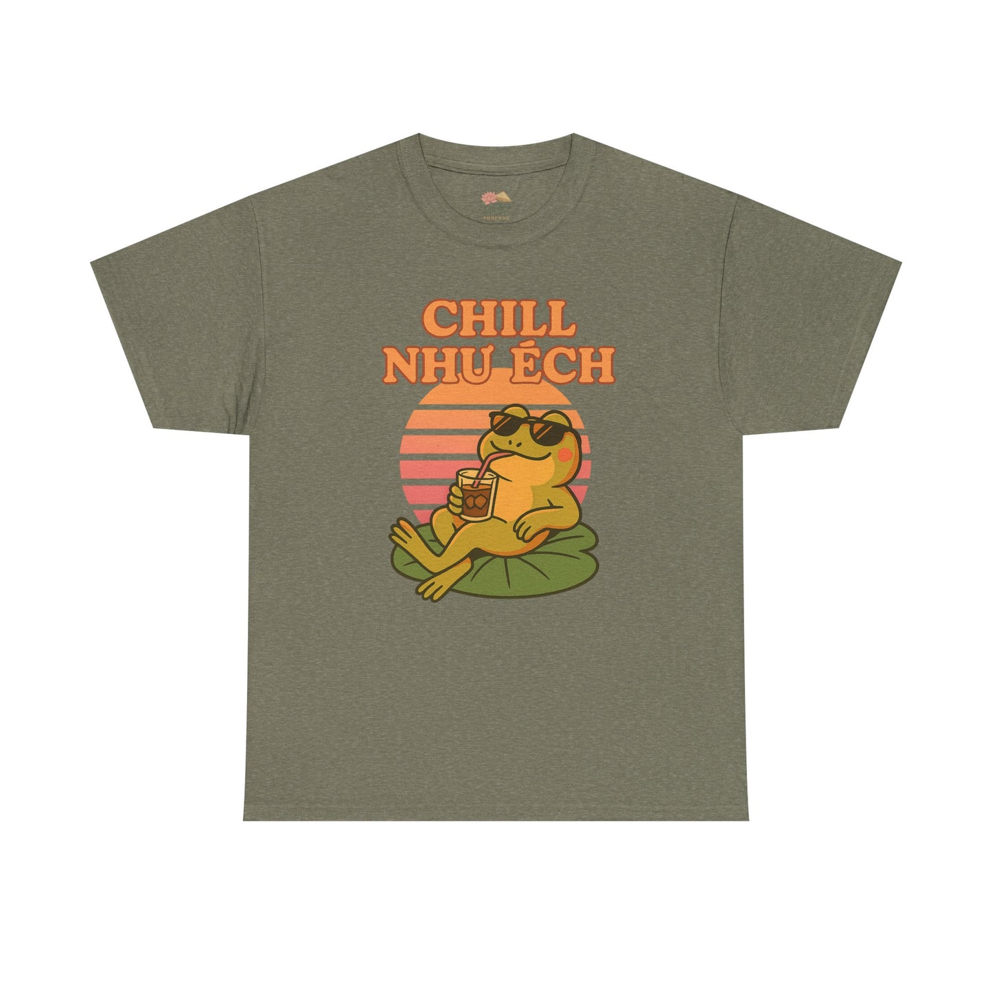 "Chill Như Ếch" – Retro Vietnamese Frog Tee