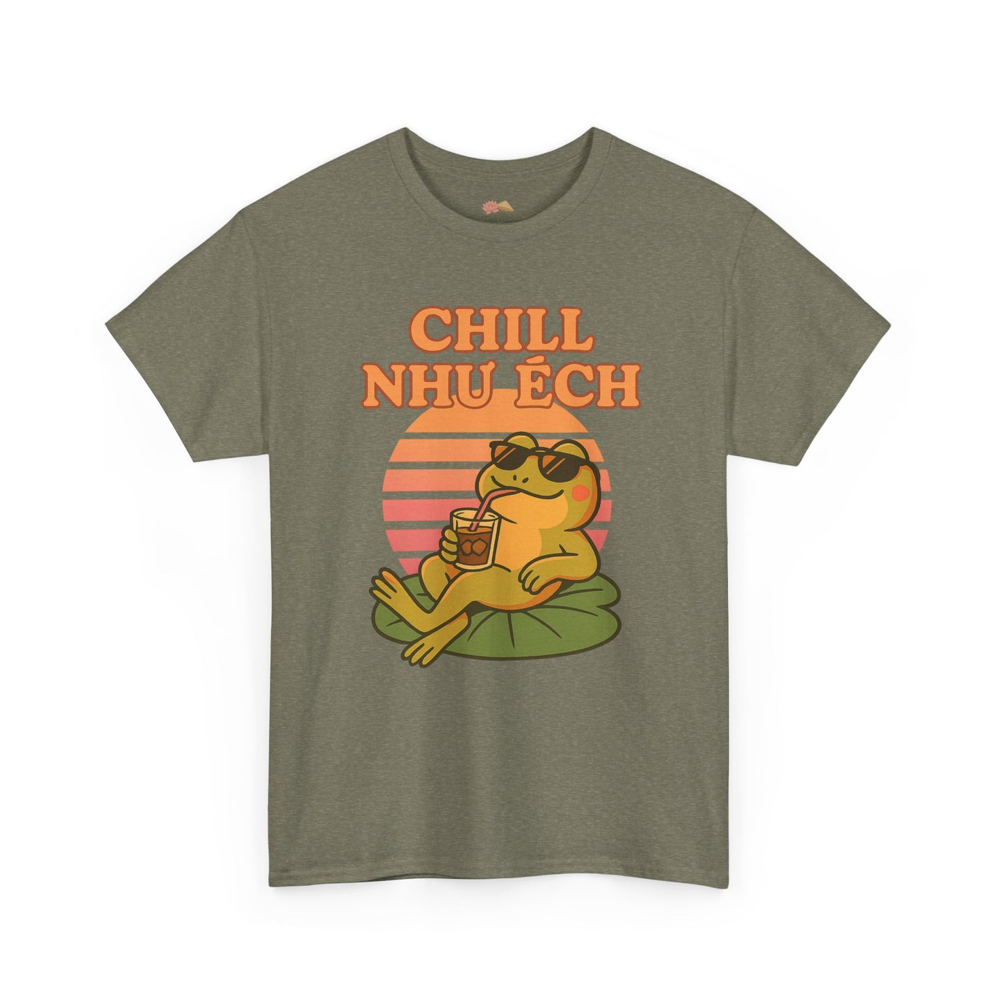 "Chill Như Ếch" – Retro Vietnamese Frog Tee
