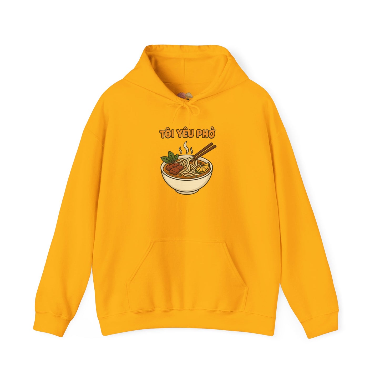 "TÔI YÊU PHỞ" Vietnamese Pho Lover Hoodie – Cute Cartoon Noodle Bowl Streetwear