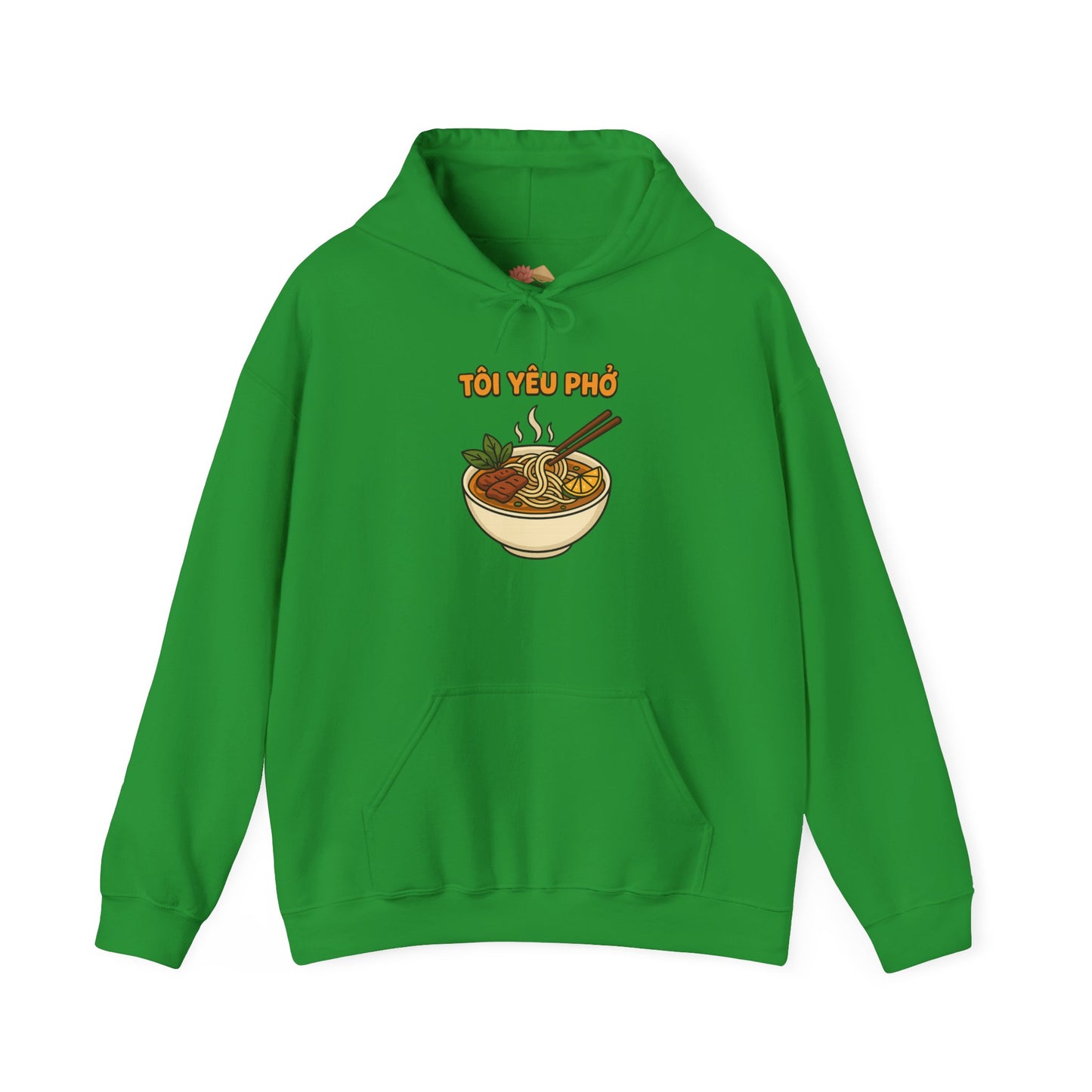 "TÔI YÊU PHỞ" Vietnamese Pho Lover Hoodie – Cute Cartoon Noodle Bowl Streetwear