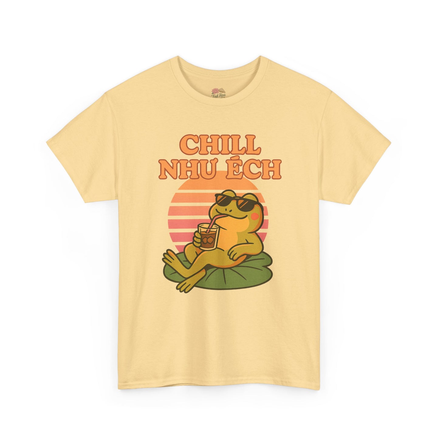 "Chill Như Ếch" – Retro Vietnamese Frog Tee