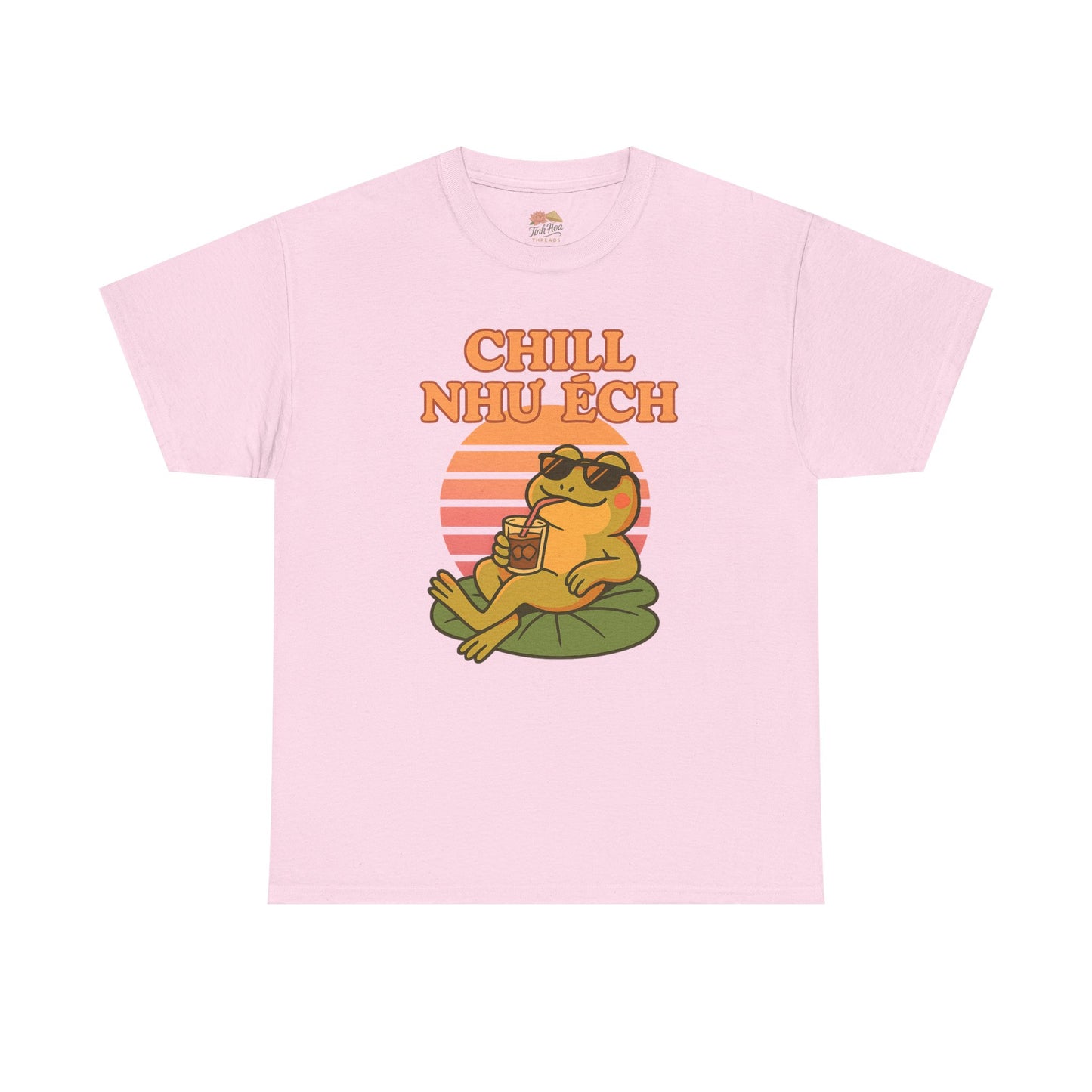 "Chill Như Ếch" – Retro Vietnamese Frog Tee