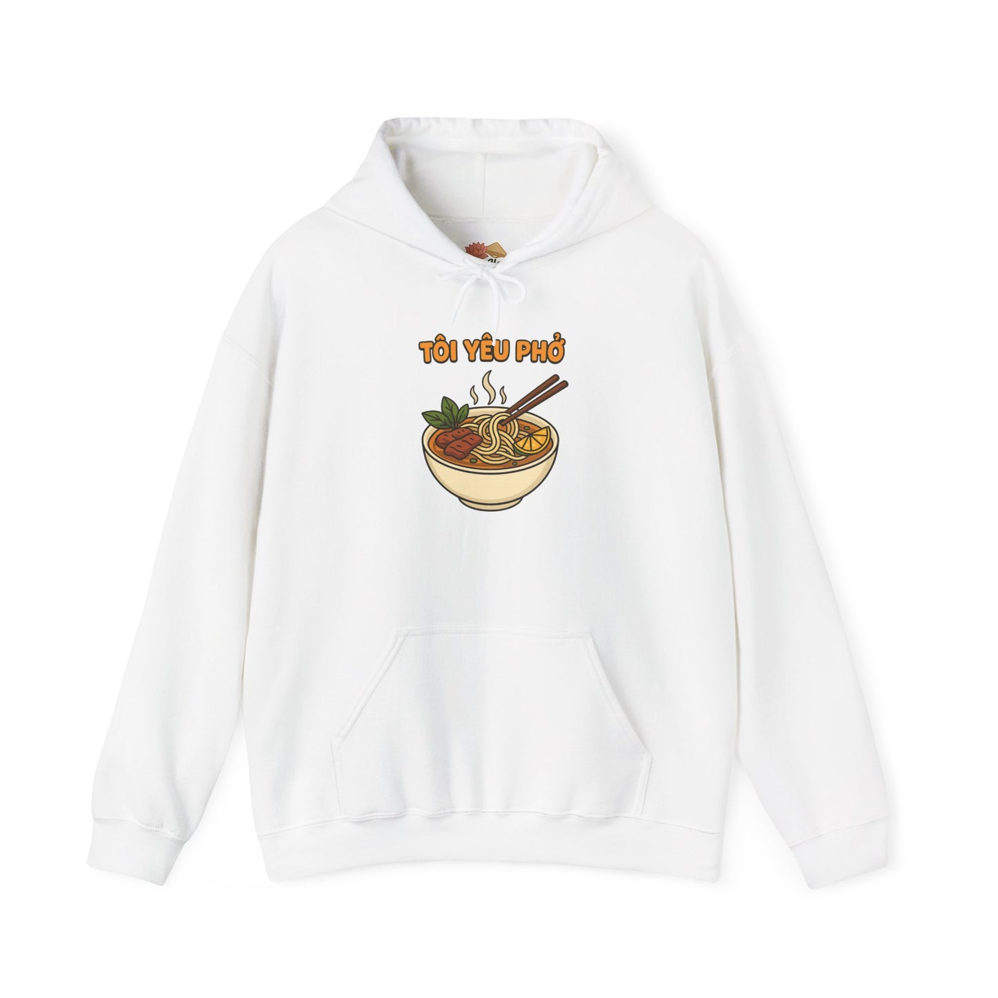 "TÔI YÊU PHỞ" Vietnamese Pho Lover Hoodie – Cute Cartoon Noodle Bowl Streetwear