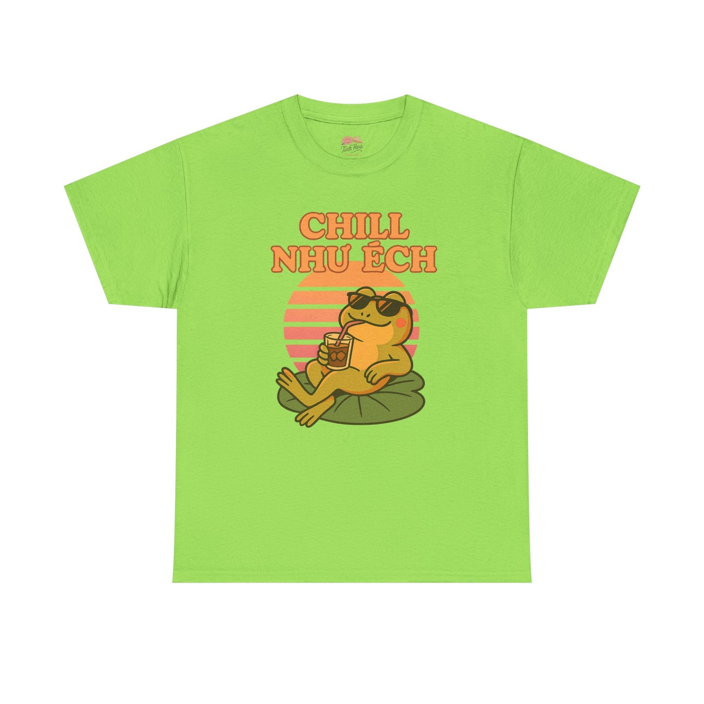 "Chill Như Ếch" – Retro Vietnamese Frog Tee
