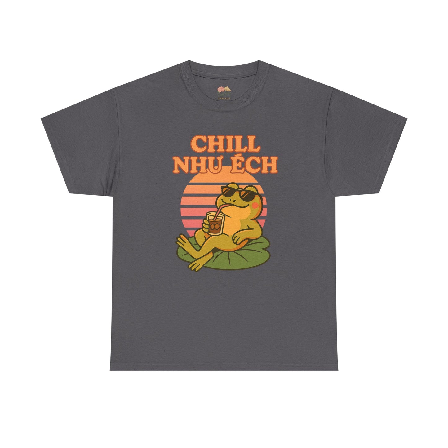 "Chill Như Ếch" – Retro Vietnamese Frog Tee
