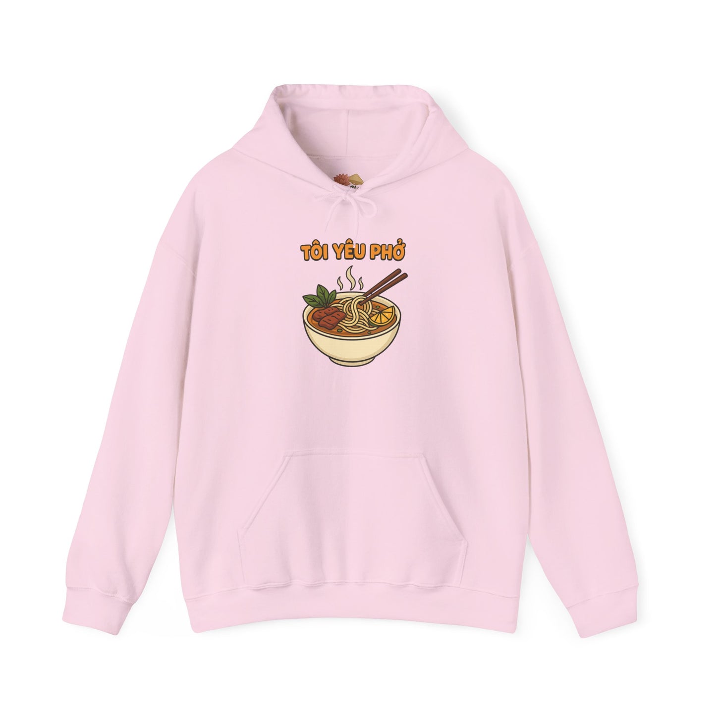 "TÔI YÊU PHỞ" Vietnamese Pho Lover Hoodie – Cute Cartoon Noodle Bowl Streetwear
