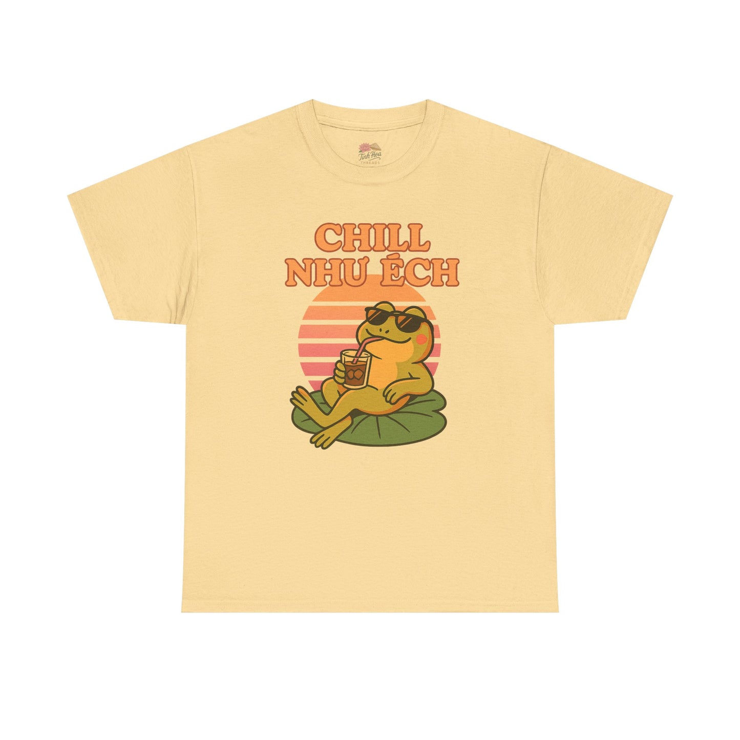 "Chill Như Ếch" – Retro Vietnamese Frog Tee