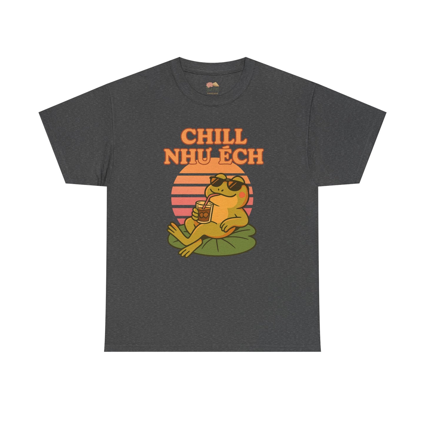 "Chill Như Ếch" – Retro Vietnamese Frog Tee