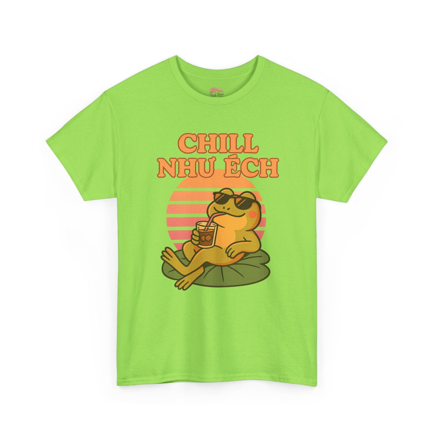 "Chill Như Ếch" – Retro Vietnamese Frog Tee