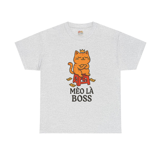 Mèo Là Boss – Vietnamese Cat King Graphic Tee
