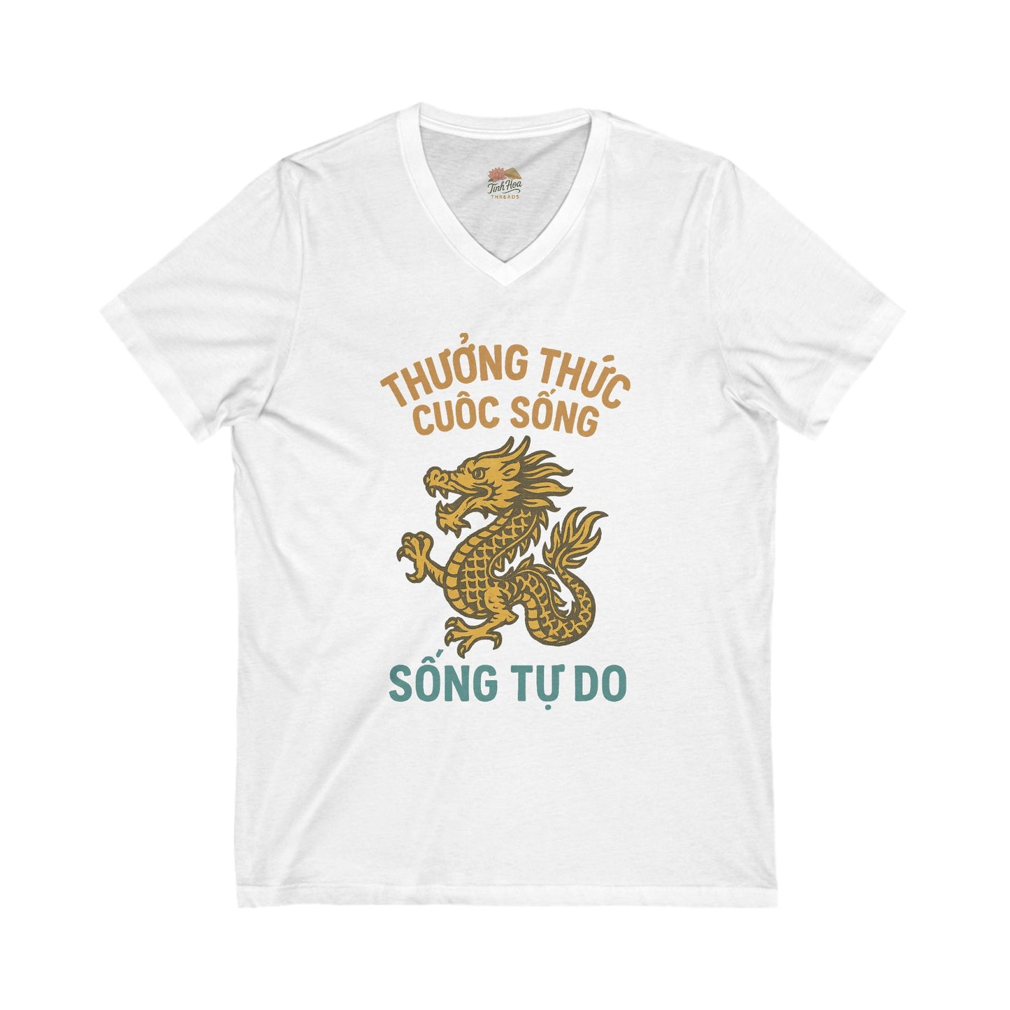Rồng Vàng – "Sống Tự Do" Vietnamese Freedom Dragon Tee