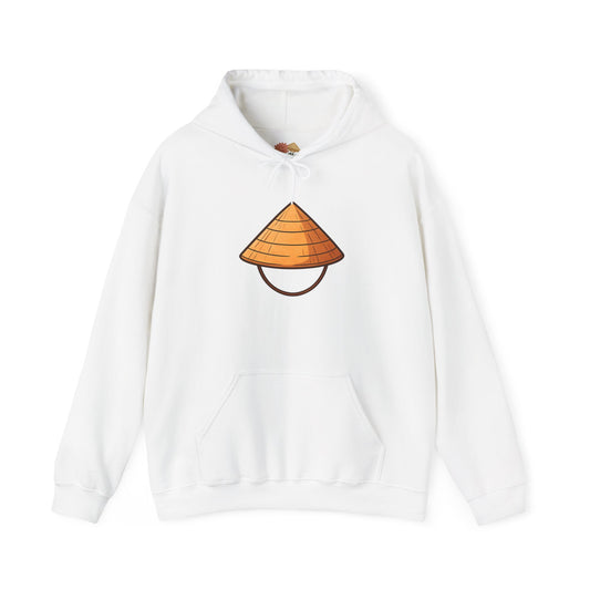 Nón Lá Heritage Hoodie – Minimal Vietnamese Conical Hat Design